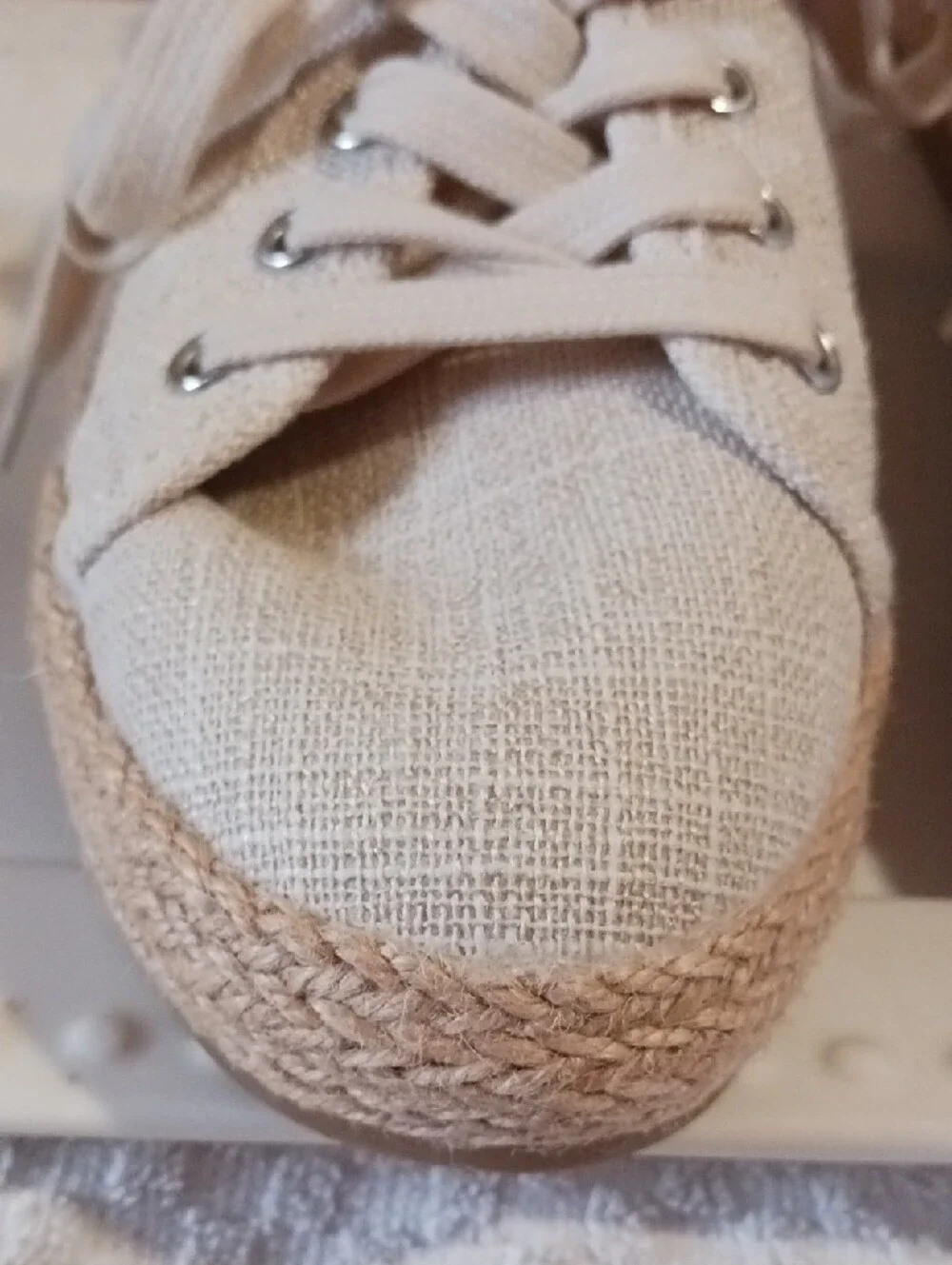 Tommy Bahama Cream Linen Espadrille Sneakers 9.5 🌴🌺🌴